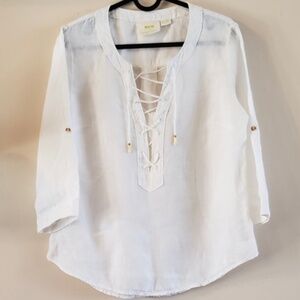 Maeve Anthropologie Linen Top